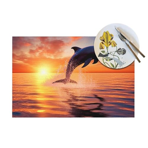 Sets de table antidérapants en PVC lavables pour cuisine et table basse - 6
