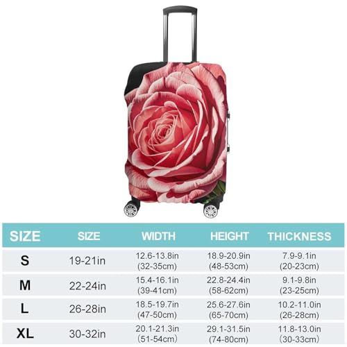 Rose Flower of Many Fans Luggage Cover Elastic Suitcase Protector Case Anti-Scratch Washable Baggage Covers Protector For Traveling, Aircraft Consignment S2
