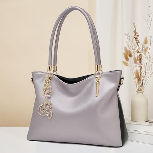 Image of FOXLOVER Soft Genuine Leather Medium Purses for Women Tote Bag Handbags with Top-handles Shoulder Satchel Purse