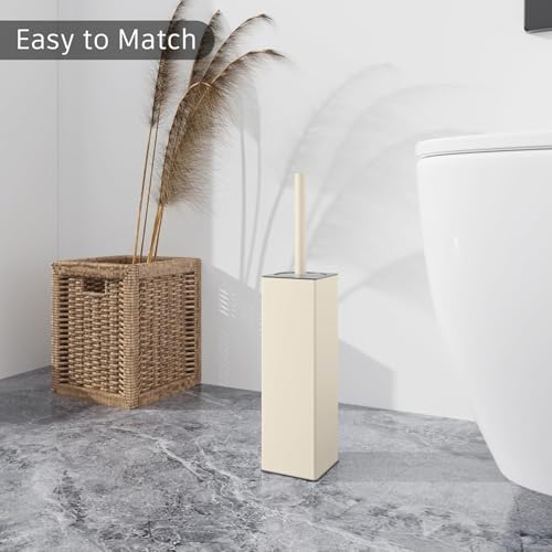 BVL Toilet Brush and Holder Set White Freestanding for Bathroom by BVL - Used condition - Image 3