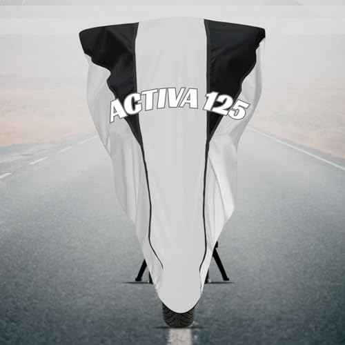 Image of Motorcycle Scooty Body Cover for Outdoor Use - Heavy Fabric Water Resistant Two Wheeler Cover with UV, Dust & Rain Protection Compatible for Activa 125