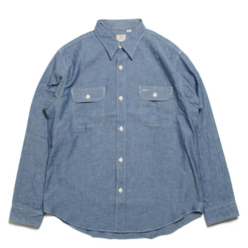 [�V���K�[�P�[��] BLUE CHAMBRAY WORK SHIRT (LONG SLEEVE) �V�����u���[�V���c SC27850 (JP, �A���t�@�x�b�g, 2XL, 421A) ONE WASH