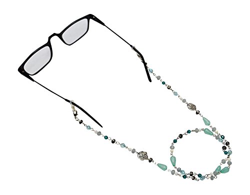Beaded Eyeglass Chain Holder, Face Mask Lanyard Holder, Fashion Lanyard Necklace, Giselle Blue #TOP2