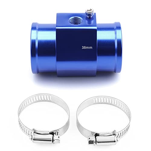 Aluminum Water Temp Joint Pipe, Blue, 38mm