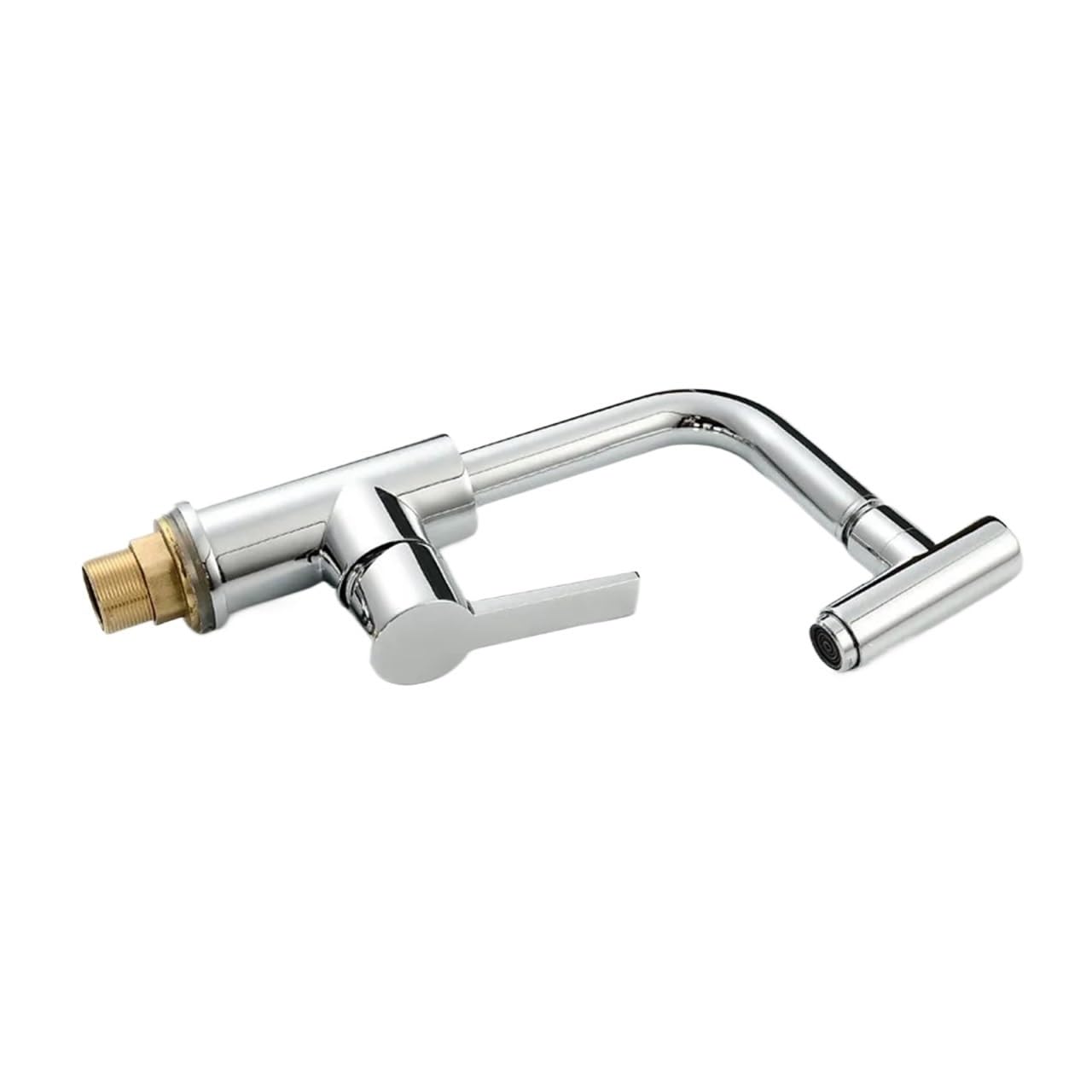 Robinet de cuisine anti-éclaboussures, mitigeur double rotation 720° en laiton pour grand évier