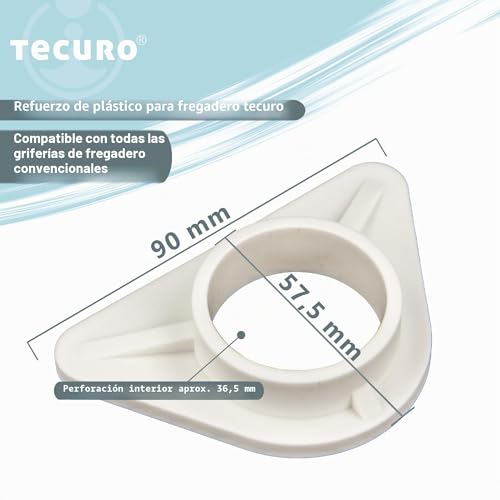 Miniatura 3 de Tecuro - Refuerzo De Plástico Para Fregadero - Estabilizador Para Grifos En Fregaderos De Acero Inoxidable