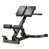 GartistGo Foldable Roman Chair Back Extension Machine, Hyperextension Bench 5-Level Height Adjustable, 350 lb Heavy-Duty Steel Frame, Sit-Up Bench for Core Training, Multi-Function Home Gym Equipment