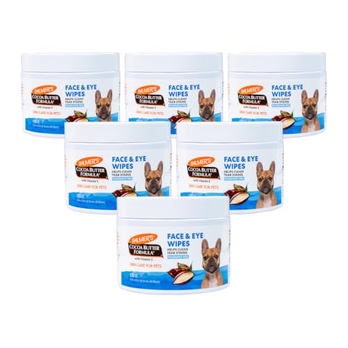 Palmer's for Pets Face and Eye Dog Wipes, Unscented, 100 Count, 6-Pack - image 1