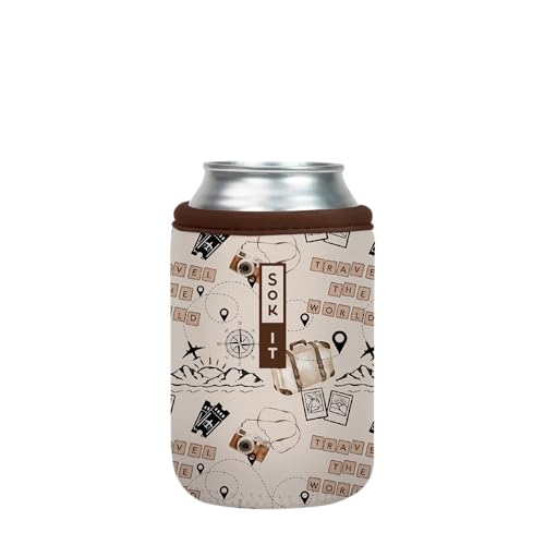 Sok It CanSok Sleeve for Beer & Soda Insulated Neoprene Cover (The Scenic Route, 12oz Can Sleeve)