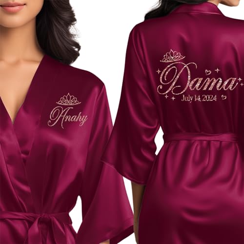Mis Quince Anos Robes, Pretty Quinceanera Robes, Mama de la Quince, Quinceanera Gifts
