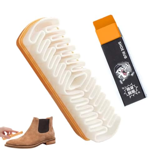 JUGUTA Suede Cleaner Cepillo Ante Zapatos, Juego De 2 Cepillo Para Zapatos De Ante Con Borrador, Cepillo Para Limpiar Zapatos De Ante Para Limpieza Protegiendo Todos Los Cueros, Botas, Bolsos