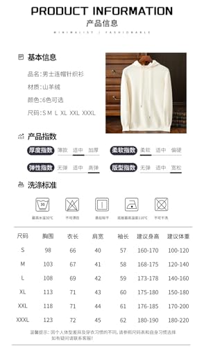 Men Hooded Cashmere Pullover Sweater Long Sleeve Soft Warm Thick Winter Tops4