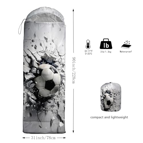 Image of QOOMO Camping Sleeping Bags,3 Season Warm & Cool Weather,Lightweight,Waterproof Sleeping Bags for Adults & Kids,Traveling,and Outdoors,Camping Gear Equipment