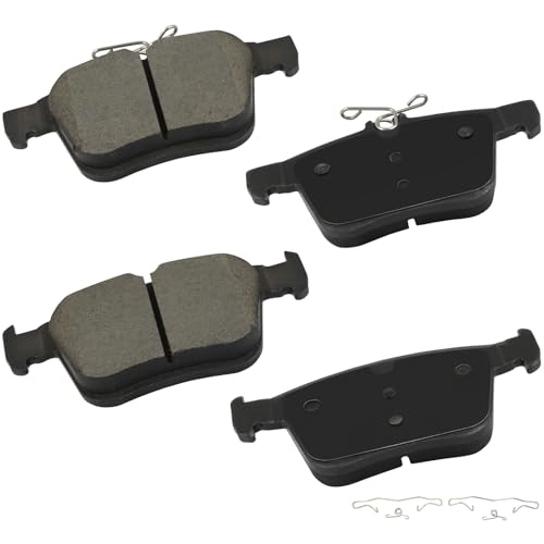 Image of cciyu D1761 Rear Ceramic Disc Brake Pads Kit For Audi A3 15-20 /A3 Quattro 15-18 /S3 15-18 /TT Quattro 16-18,For Volkswagen Arteon 19 /For Atlas 18 /For Golf R 15-17 /For Jetta 19-21 /For Tiguan 18
