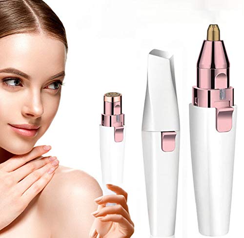 2 en 1Dispositivo de depilación de rostro femenino: afeitadora portátil, indolora y...