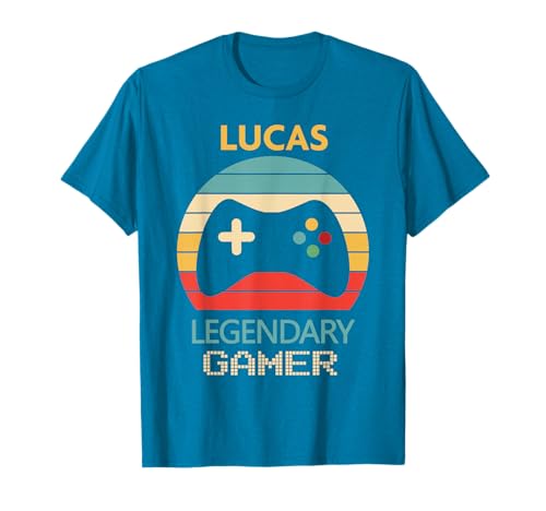 Lucas Name Gift - Personalised Legendary Gamer T-Shirt