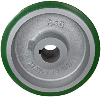 CasterHQ - 8 X 3 POLYURETHANE ON STEEL KEYED DRIVE WHEEL | 1-1/2 BORE - 1,850 LBS CAPACITY PER WHEEL