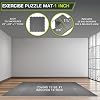 ProsourceFit Weaved Pattern Extra Thick Exercise Puzzle Mat 1-inch, EVA Foam Interlocking Tiles for Protective, Cushioned Flooring for Home and Gym Equipment; Grey, 72 SQ FT, 18 Tiles