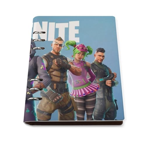 ノート フォートナイト メモ帳 バインダーノート A5 6穴 90枚 てちょう ハードカバー メモ ンダー A5サイズ 横罫線 ??本 文房具 オフィス用品 ルーズリーフ 学生 キャンパス おしゃれ プレゼント 贈り物