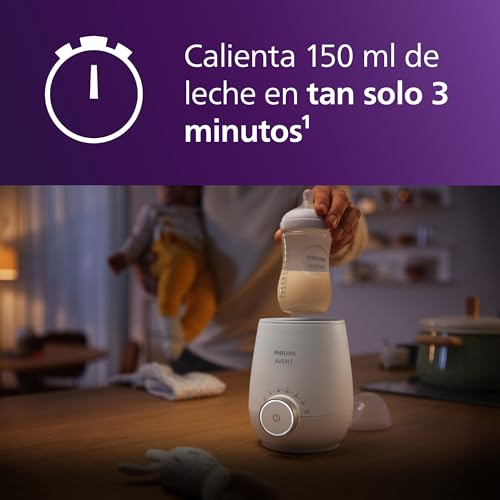 Miniatura 2 de Philips Avent Premium Calientabiberones rápido- Control de temperatura inteligente, calienta uniformemente sin puntos calientes, sistema al baño maría de calidad hospitalaria, SCF358/00