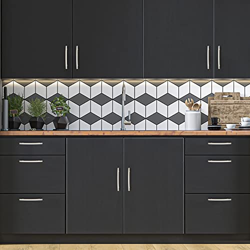 Image of Ravinte 25 Pack Cabinet Handles Brushed Nickel Cabinet Pulls Kitchen Cabinet Handles,Curved Drawer Pulls in 7-1 /4 Inch Length with 5 Inch Hole Center Arch Kitchen Cabinet Hardware