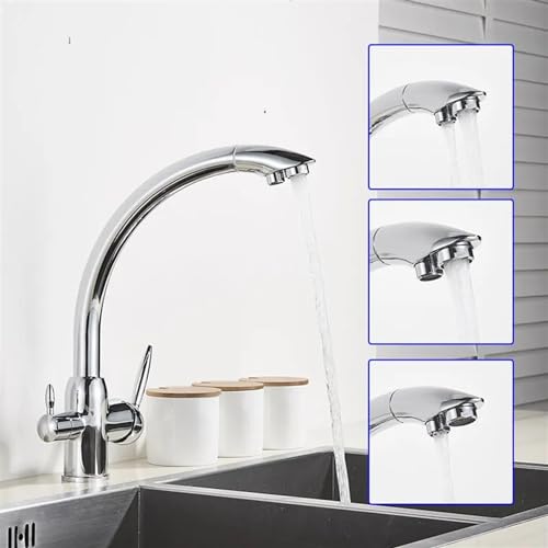 Robinet de cuisine filtré avec rotation 360 et double commande