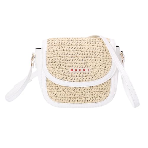 [Marni] [マルニ] MW113F RAFFIA EFFECT SMILE BAG ショルダーバッグ レディース (キッズライン) かごバッグ ミニサイズ M01828 M00WR (0M114／WHITE(ホワイト)) [並行輸入品]