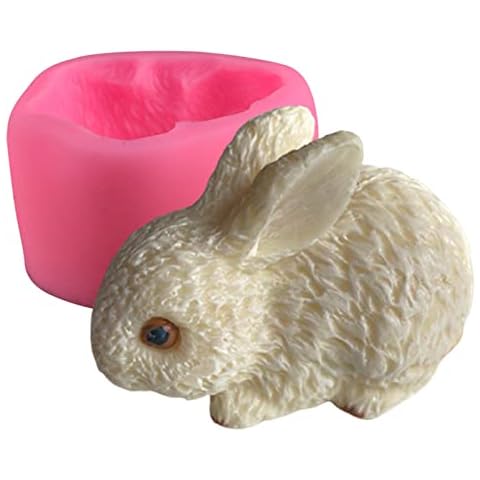 Mini Cute Rabbit Soap Mold Silicone Mold for Fondant Chocolate Candy Cake Decorating Silicone Candle Molds Plaster Polymer Clay Cover