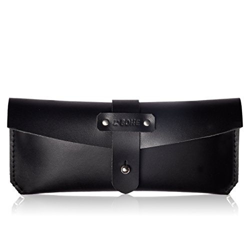 L Bohe “Iprotect” Collection of Handcrafted and Naturally Treated Stylish Leather Eyewear Cover in Black Color
