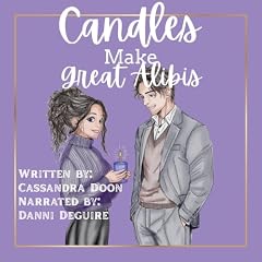 Diseño de la portada del título Candles Make Great Alibis