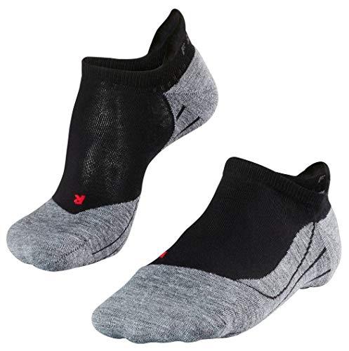 Falke Mens Running 4 Medium Invisible No Show Socks - Black Mix - Medium #TOP4
