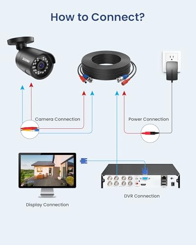 Image of ZOSI 8CH 5MP 3K Lite Surveillance Wired Security Camera System with AI Human Vehicle Detection, 8 Channel H.265+ DVR and 4 x 1080p Bullet Camera Outdoor, 100ft Night Vision, IP66(No HDD Included)