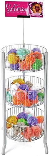 3-Tier Saving Place Basket, Market Basket, Storage Basket Organizer, Kitchen Storage Bin, Bathroom Tower Baskets, Laundry Organization (White)