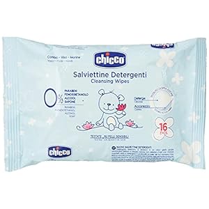 Chicco 00009163200000 Soft Feuchttücher, “Baby-Moments”, 16 Stück, 0M+, weiß