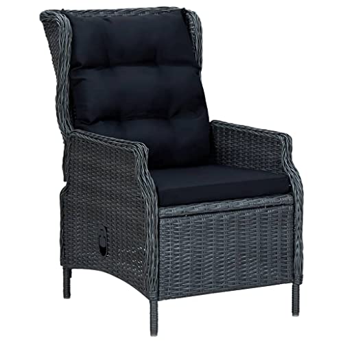 Yuhi-Hqyd 7 Piece Patio Dining Set,Afternoon Tea Suit,Conversation Furniture,Balcony Bar,Features Reclining Function,Perfect For Patio, Garden, Porch,Family Room,Sitting Area, Dark Gray #TOP5