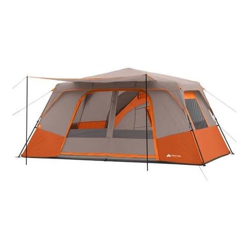 Ozark Trail 11 Person 3 Room 14′ x 14′ Instant Cabin Tent (Orange)