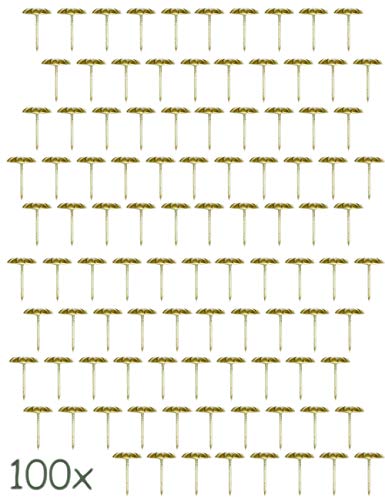 FUXXER®, 100 x antique decorative nails, decorative head nails, upholstery nails, tear tacks, vintage antique look - Image 3
