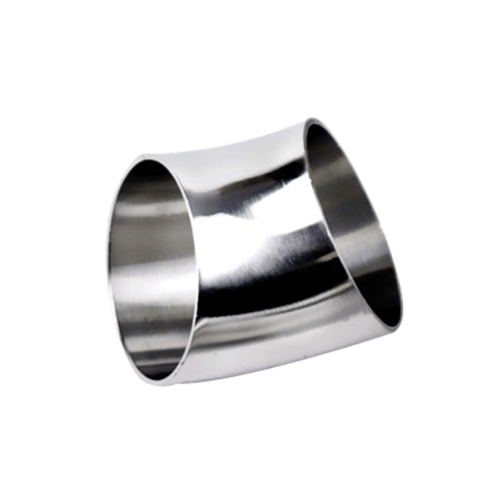 304 Stainless Steel Pipe Fitting, SS304 Sanitary Weld 45 Degree Elbow, for Connector Hose Elbows Accessories(38 mm x 1.5 mm)
