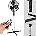 Produktbild Balter Standventilator mit Fernbedienung, Ventilator sehr leise (45 dB), 3 Geschwindigkeitsstufen, 90° Oszillation, Höhenverstellbar, Schwarz