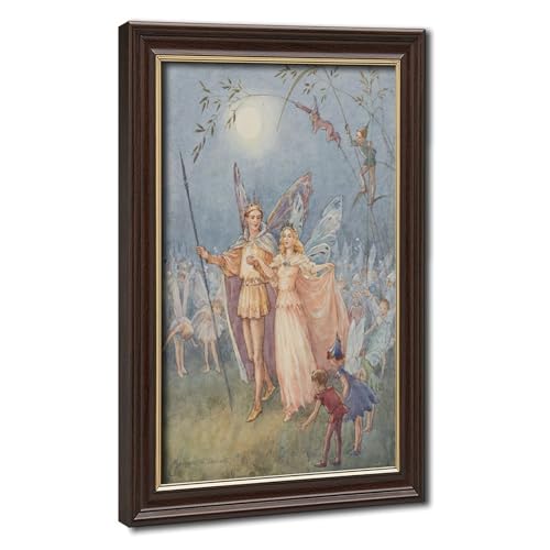 Tatiana et Oberon par Margaret Tarrant décoration murale sur toile premium avec cadre en bois