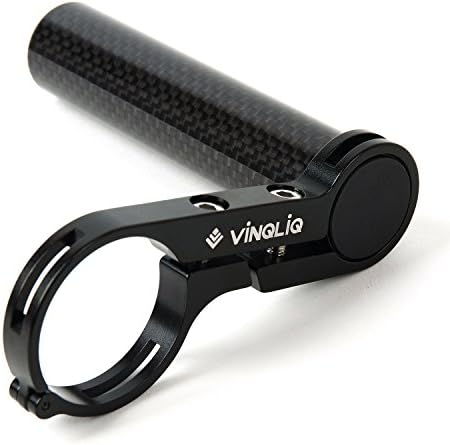 Vinqliq Bike Cycling Lightweight Carbon Fiber Handlebar Extender Extension Lamp Holder Mount with Aluminum Alloy Bracket for Bike Mounts, GPS Units, Headlights, Cameras