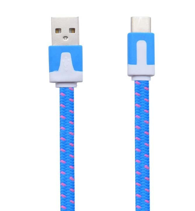 Cable Noodle 1 m para XIAOMI 11T Pro cargador tipo C Android universal (azul)