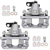 KUIPERAUTO 2PCS Rear Disc Brake Caliper Assembly w/Bracket Compatible for 2008-2012 Chrysler Town & Country/Dodge Grand Caravan / 2009-2012 Volkswagen Routan 18-B5080 18-B5081