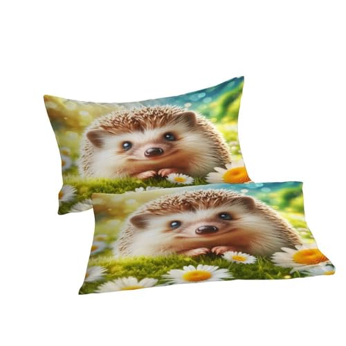 Couvre-lit microfibre hérisson avec parure de couette king 220x240 - 7