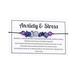 Chakra Crystal Tiger Eye Bead Bracelet with Wish Card for Women Adjustable Spiritual Stone Braide String Bracelet Yoga Meditation Jewelry Gift