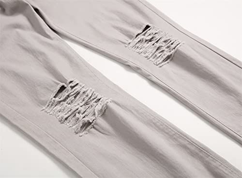 Pantalón skinny slim fit para hombre con roturas miniatura 5