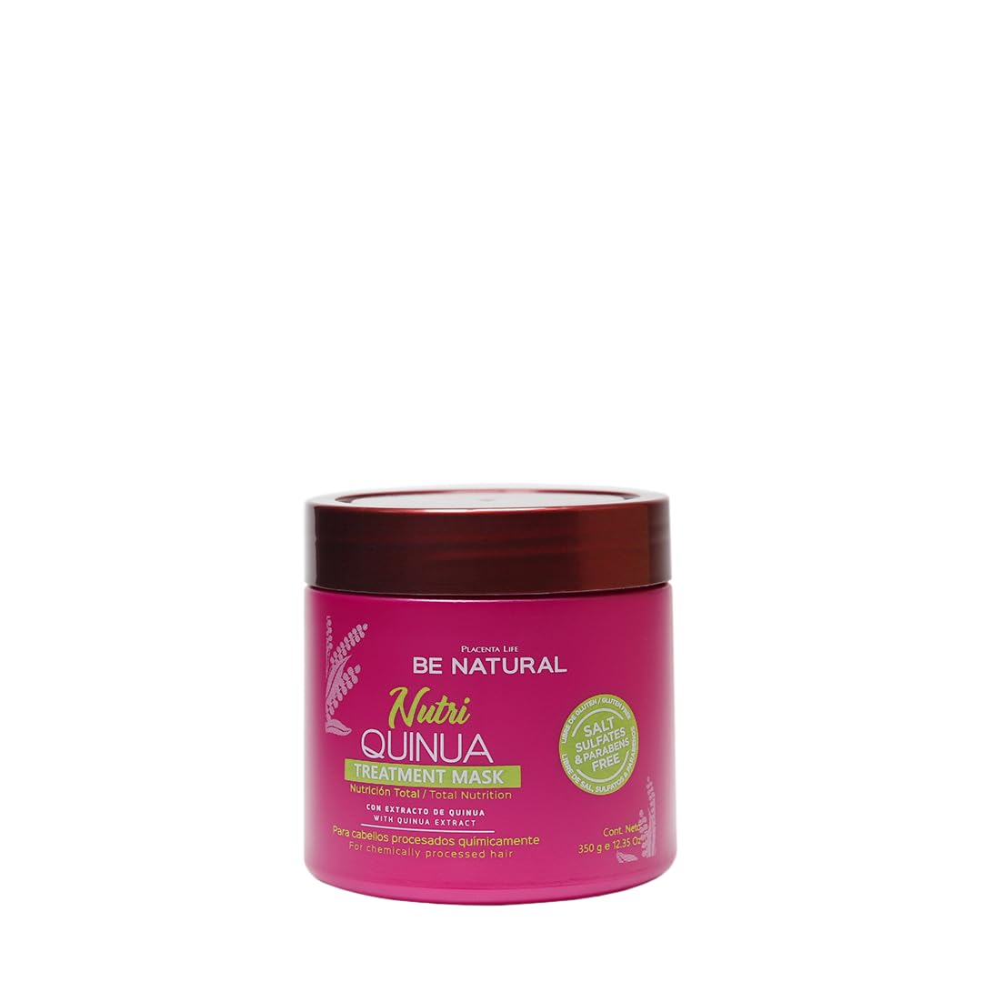 Placenta Life Nutri Quinua Mask - Total Nutrition Mask for Chemically Processed Hair - 12.35 oz