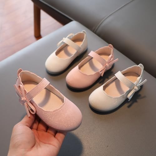 Little Girls Dress Shoes Toddler Kids Wedding Party Flower Girl Shoes School Uniform Soft Sole Bowknot Princess Flats2