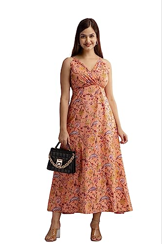Image of DMP FASHION Women's Cottion Printed Classic Trendy Fashion Dress
