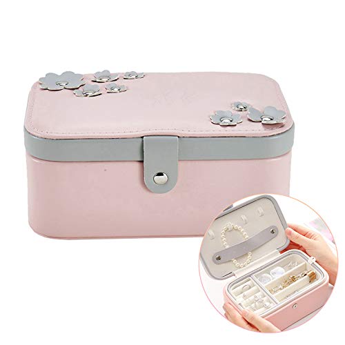 Basong Boîte à Bijoux de Voyage pour Bijoux et Accessoires Rose